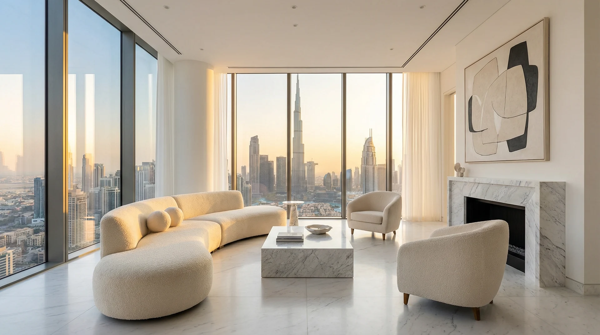 Luxury Dubai penthouse with Burj Khalifa view — HBS Dubai premium real estate services